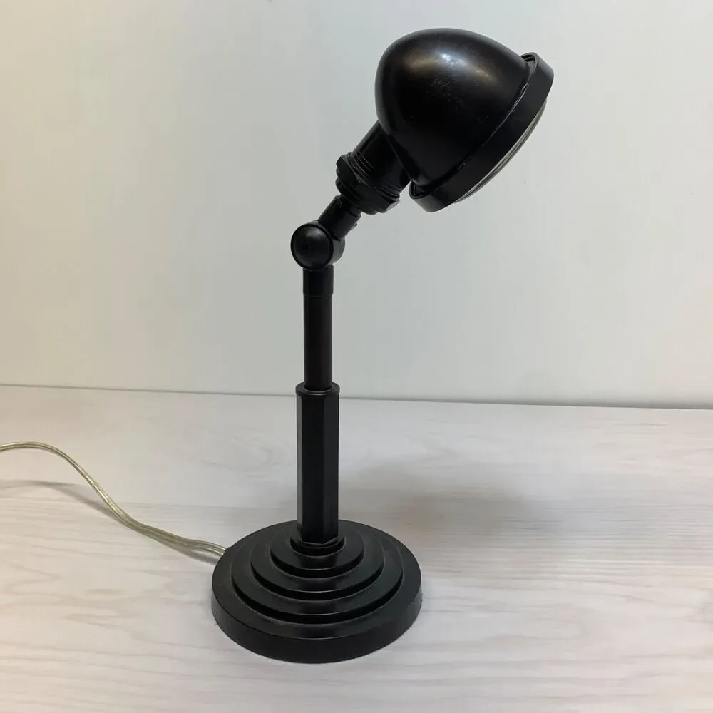 Pottery Barn Metal Adjustable Desk Task Table Black Industrial Lamp